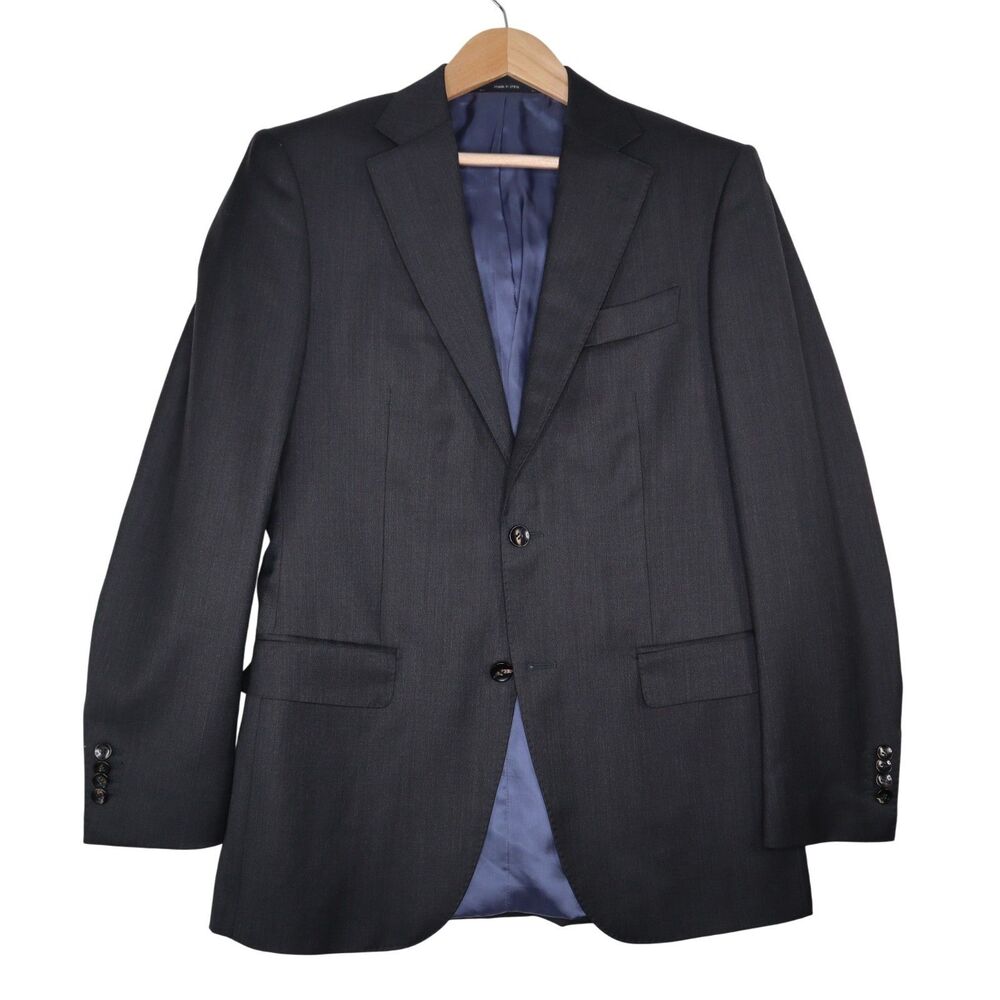 Suitsupply Napoli Zignone Men's 38 Blazer Jacket Super 110’s Wool Surgeon Cuffs